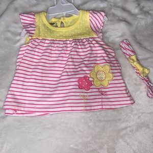 6/9 baby girl sundress w/bloomers & headband
